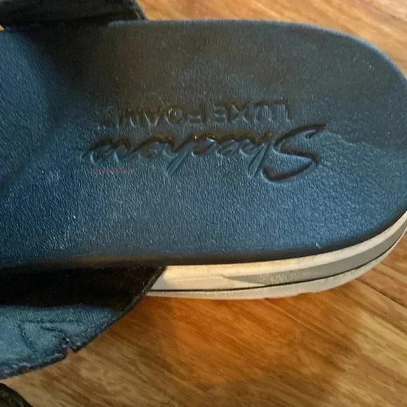 Skechers luxe foam women’s black thong sandal - size 9 - Picture 4 of 7